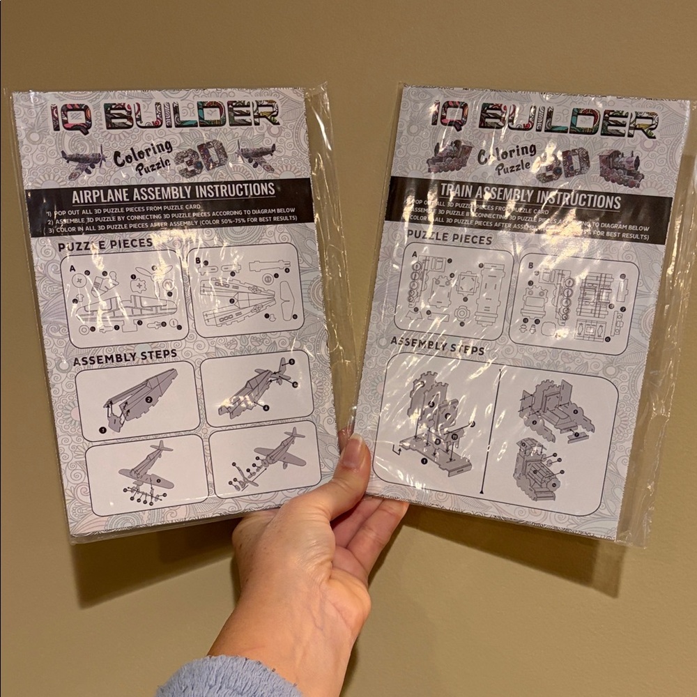 IQ Builder Puzzle Sets: Airplane & Train